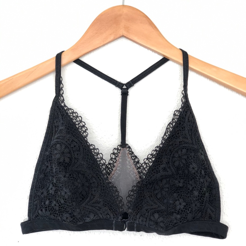 Black Lace Bralette Racerback